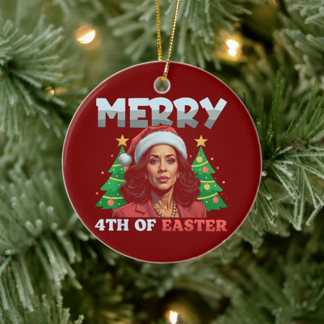 Adorno De Cerámica Navidades de Kamala Harris (Árbol)