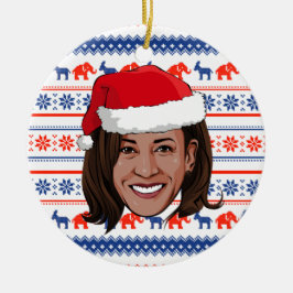 Adorno De Cerámica Navidades de Kamala Harris