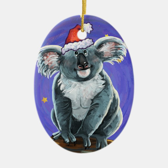 Adorno De Cerámica Navidades de Koala Bear (Frente)