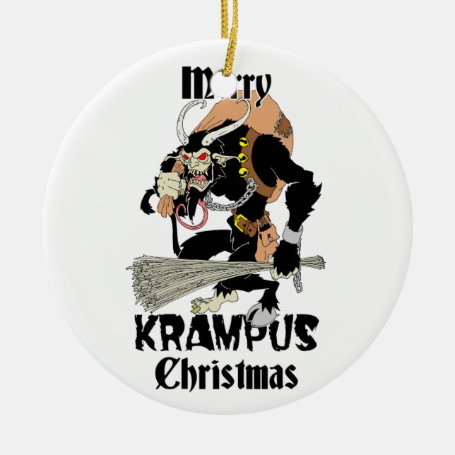 Adorno De Cerámica Navidades de Krampus (Frente)