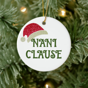 Adorno De Cerámica Navidades de la Abuela Santa Cláusula Personalizad