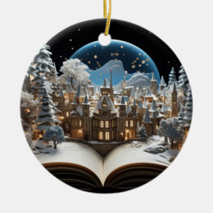 Adorno De Cerámica Navidades de la aldea de Snow-Globe