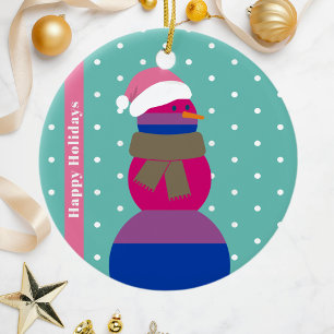 Adorno De Cerámica Navidades de la bandera bisexual regalo de muñeco