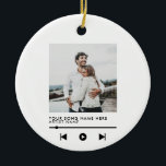 Adorno De Cerámica Navidades de la canción Music Couple Love<br><div class="desc">Personalizado Foto Pareja Música Amor Canción Ornamento de Navidad. Diseño de placa fotográfica de canción de pareja personalizada.</div>