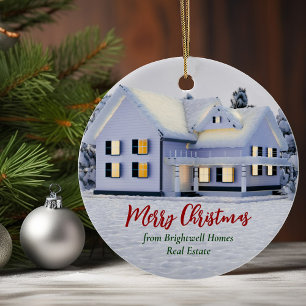 Adorno De Cerámica Navidades de la Casa de Invierno de la personaliza