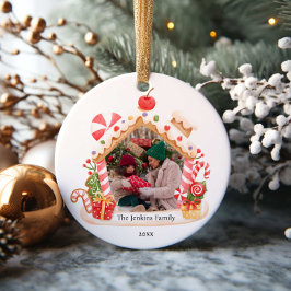 Adorno De Cerámica Navidades de la casa Gingerbread Foto