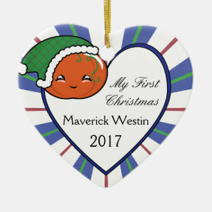 Adorno De Cerámica Navidades de la cesta de calabaza de Kawaii 2017