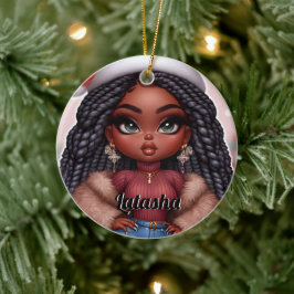 Adorno De Cerámica Navidades de la Corte Africana de Estados Unidos