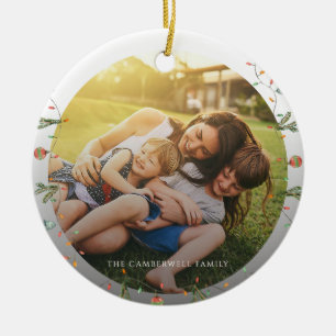 Adorno De Cerámica Navidades de la familia fotográfica moderna Keepsa