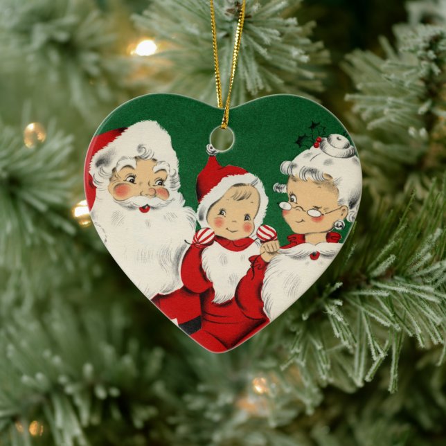 Adorno De Cerámica Navidades de la Familia Santa Vieja (Árbol)