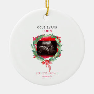 Adorno De Cerámica Navidades de la llegada esperada de la fotografía 