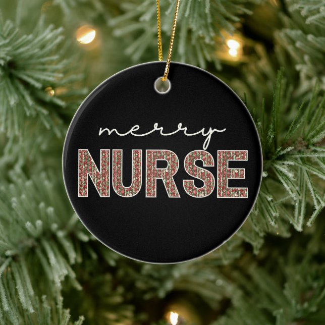 Adorno De Cerámica Navidades de la moda personalizada Merry Nurse (Árbol)