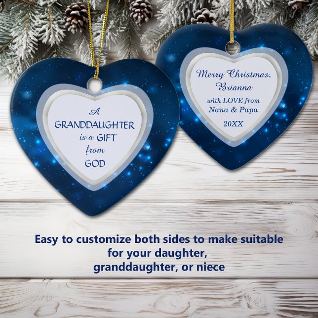 Adorno De Cerámica Navidades de la Nieta Noche Luces (Subido por el creador)