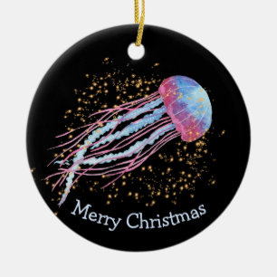 Adorno De Cerámica Navidades de la parrilla de las medusas oceánicas