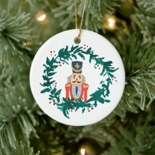 Adorno De Cerámica Navidades de la pintura de la guirnalda del peinad