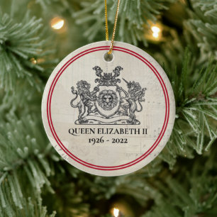 Adorno De Cerámica Navidades de la Reina Isabel II 1926-2022