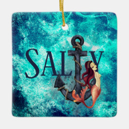 Adorno De Cerámica Navidades de la sirena salada y de los ancestros