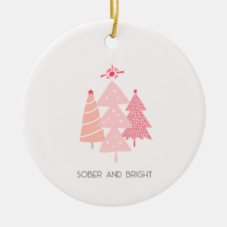 Adorno De Cerámica Navidades de la Sobriedad del Árbol Rosa Personali