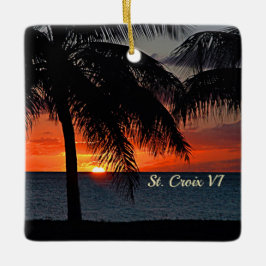 Adorno De Cerámica NAVIDADES de la US Virgin Islands Sunset St Croix 