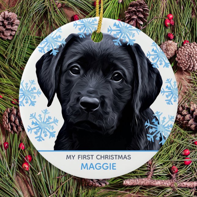Adorno De Cerámica Navidades de Labrador Negro adoran perro Mascota d (Subido por el creador)