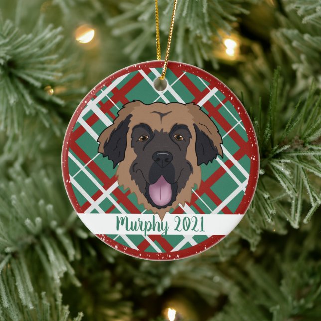 Adorno De Cerámica Navidades de Leonberger (Árbol)