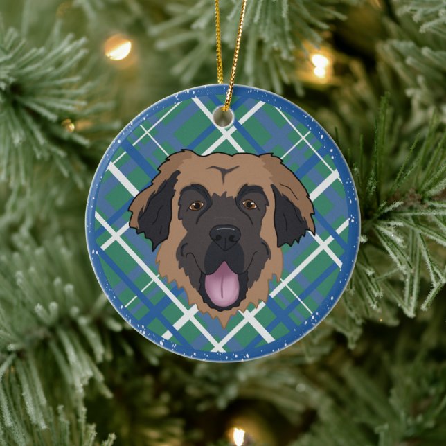 Adorno De Cerámica Navidades de Leonberger (Árbol)