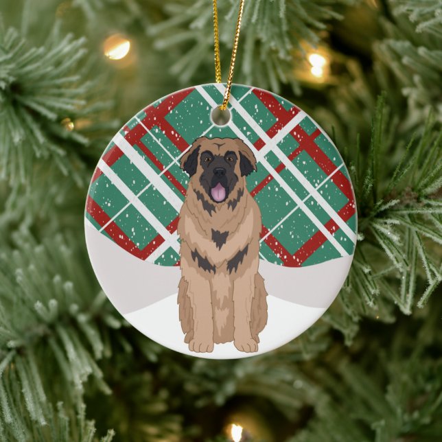 Adorno De Cerámica Navidades de Leonberger (Árbol)