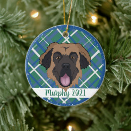 Adorno De Cerámica Navidades de Leonberger