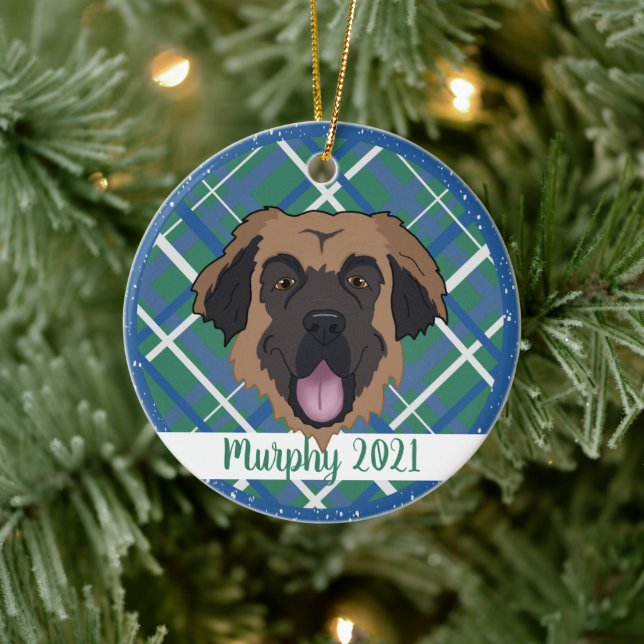 Adorno De Cerámica Navidades de Leonberger (Árbol)