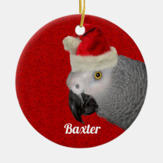 Adorno De Cerámica Navidades de loro personalizados