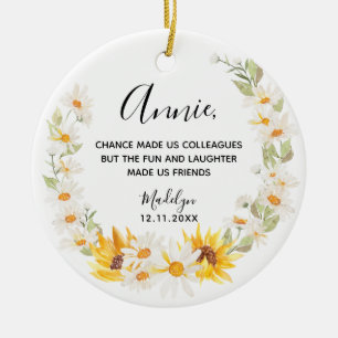 Adorno De Cerámica Navidades de los compañeros Sunflower & Daisy Wrea