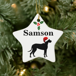 Adorno De Cerámica Navidades de los grandes perros daneses