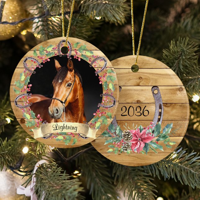 Adorno De Cerámica Navidades de madera rústica foto de caballo person (Subido por el creador)