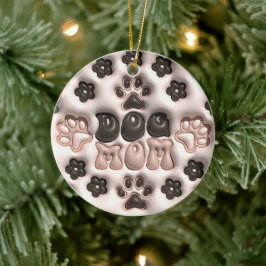 Adorno De Cerámica navidades de madres de perros de 3D