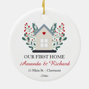 Adorno De Cerámica Navidades de mantenimiento personalizados de First