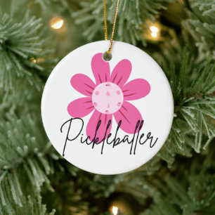 Adorno De Cerámica Navidades de margaritas de flores de los jugadores