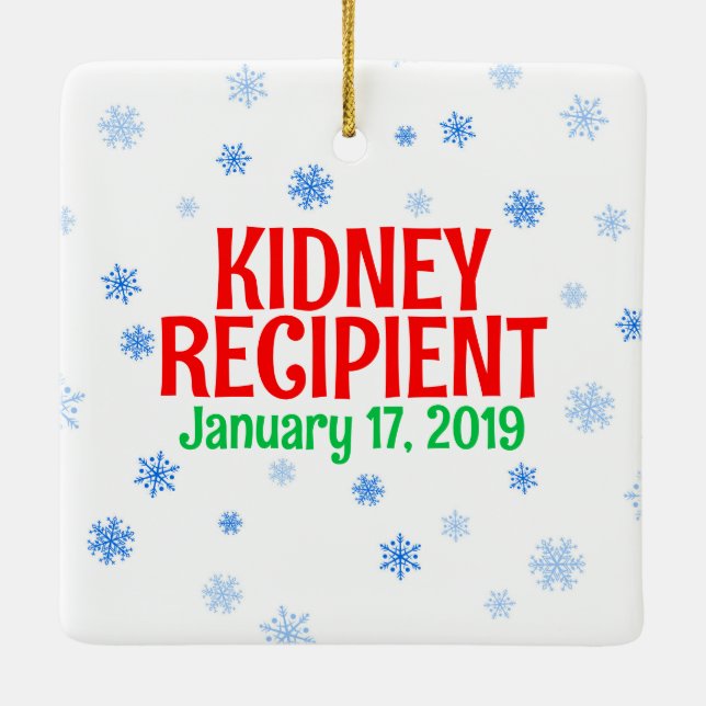 Adorno De Cerámica Navidades de mariposa de destinatario de trasplant (Reverso)