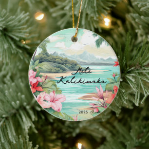 Adorno De Cerámica Navidades de Mele kalikimaka