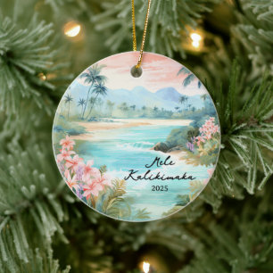 Adorno De Cerámica Navidades de Mele kalikimaka