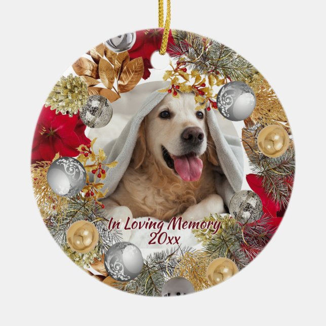 Adorno De Cerámica Navidades de MEMORIA FOTOGRÁFICA mascota Personali (Frente)