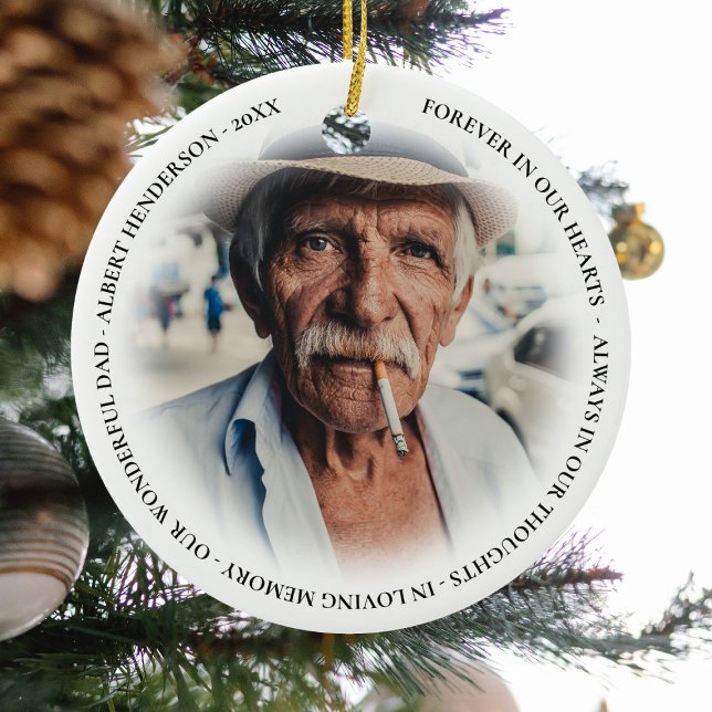 Adorno De Cerámica Navidades de memoria fotográfica personalizada sim (Subido por el creador)