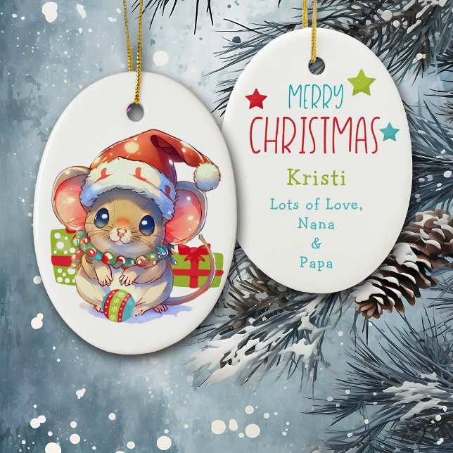 Adorno De Cerámica Navidades de Merry Mouse (Subido por el creador)
