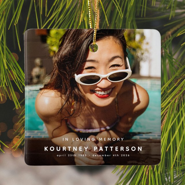 Adorno De Cerámica Navidades de Modern Memorial Photo Keepsake (Subido por el creador)