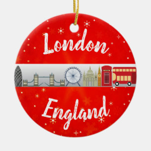 Adorno De Cerámica Navidades de monumentos ingleses de Londres