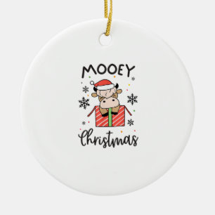 Adorno De Cerámica Navidades de Mooey lindo bebé Highland Cow Vacas n