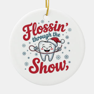 Adorno De Cerámica Navidades de navidad graciosos de la nieve