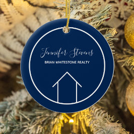Adorno De Cerámica Navidades de Navy Blue Real Estate Company