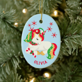 Adorno De Cerámica Navidades de niños de Star Unicorn