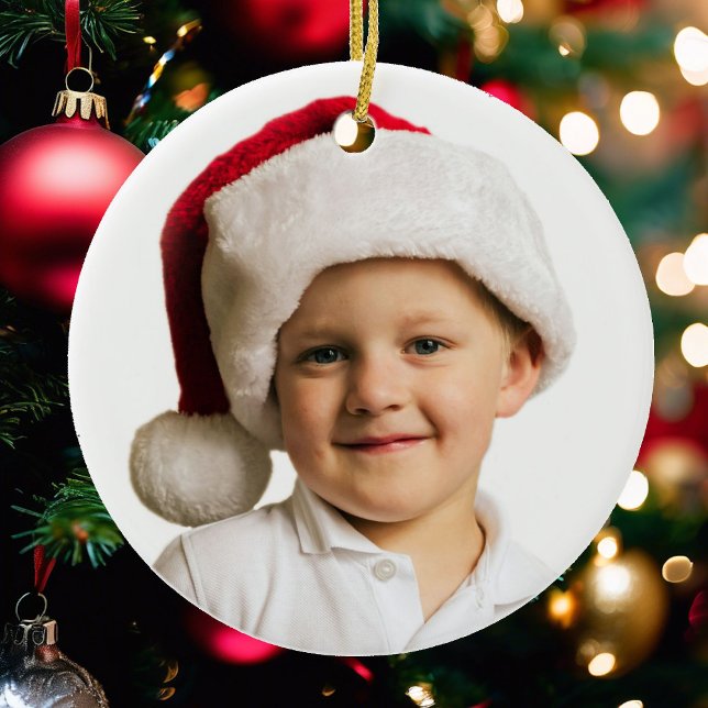 Adorno De Cerámica Navidades de niños Nombre de plantilla de fotograf (Subido por el creador)