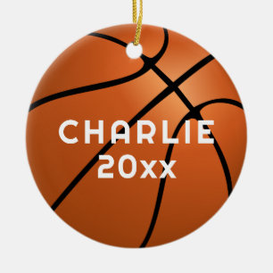 Adorno De Cerámica Navidades de nombre de ventilador de baloncesto